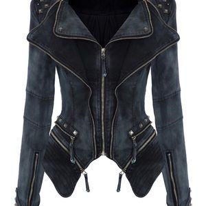 Studded zip up jacket